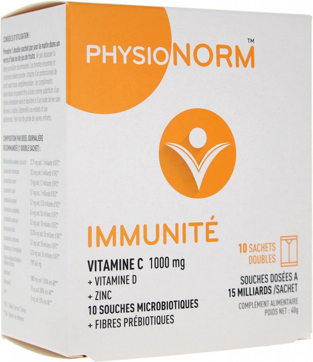 Goedkoopste Laboratoire Immubio Physionorm Immunity 10 Dubbele Zakjes