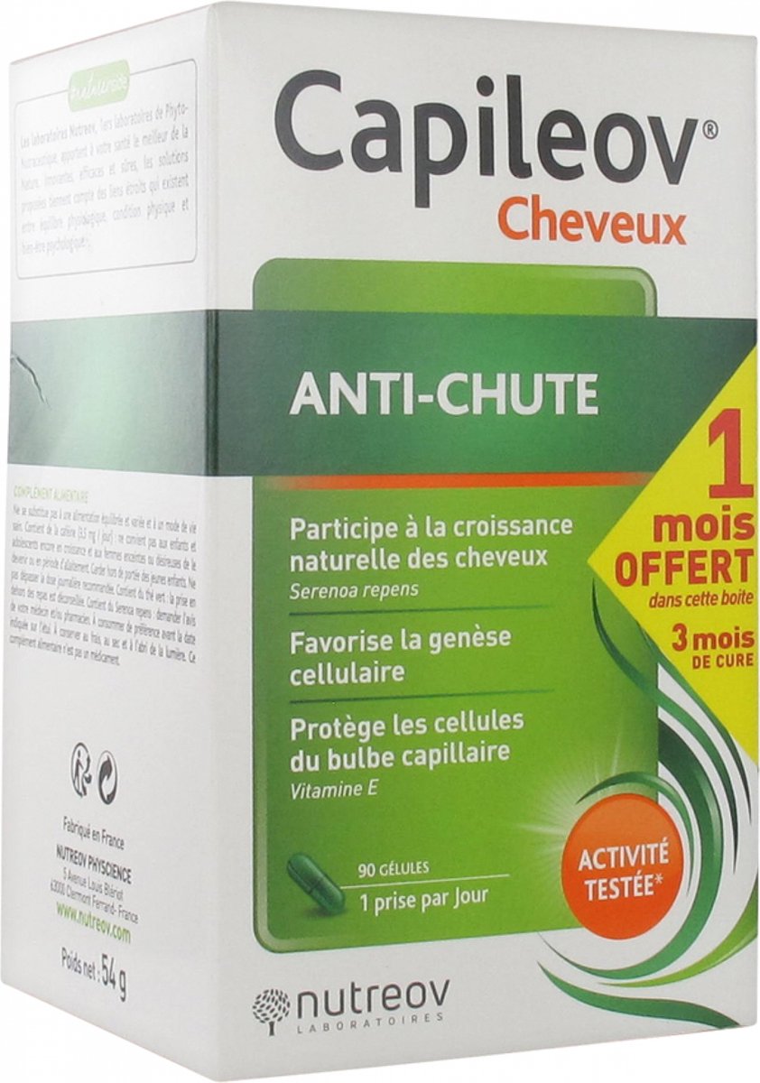 Goedkoopste Nutreov Capileov Anti-haaruitval 90 Capsules 1 Maand Gratis
