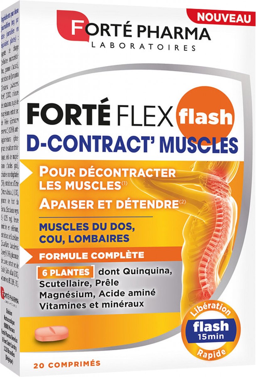 Goedkoopste Forté Pharma Forté Flex Flash D-Contract' Spieren 20 Tabletten