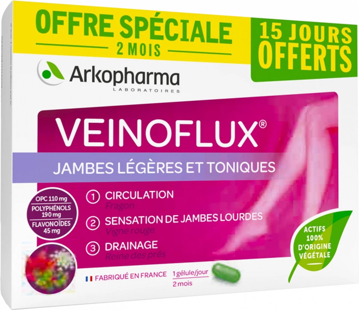 Goedkoopste Arkopharma Veinoflux Licht en Tonisch Benen 60 Capsules