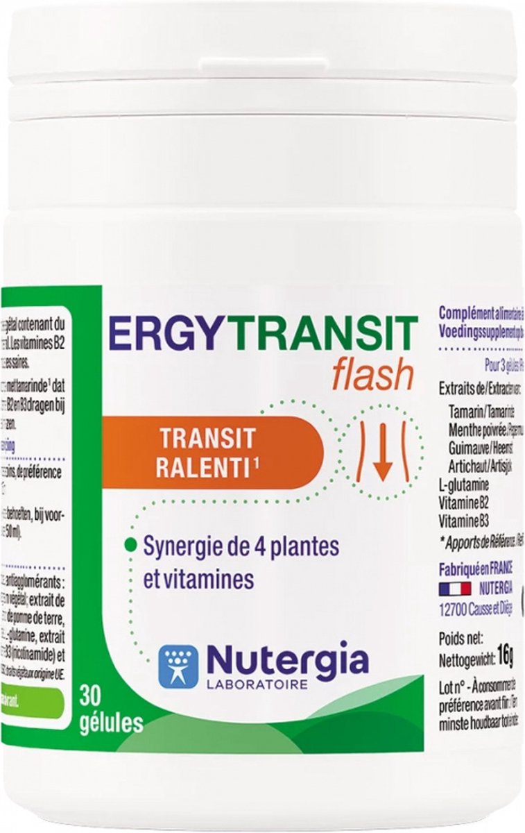 Goedkoopste Nutergia Ergytransit Flash 30 Capsules