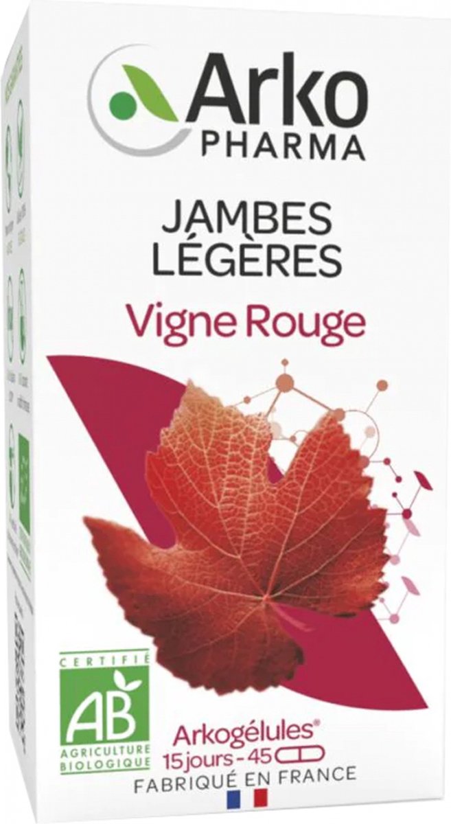 Goedkoopste Arkopharma Arkogélules Vigne Rouge Bio 45 Gélules