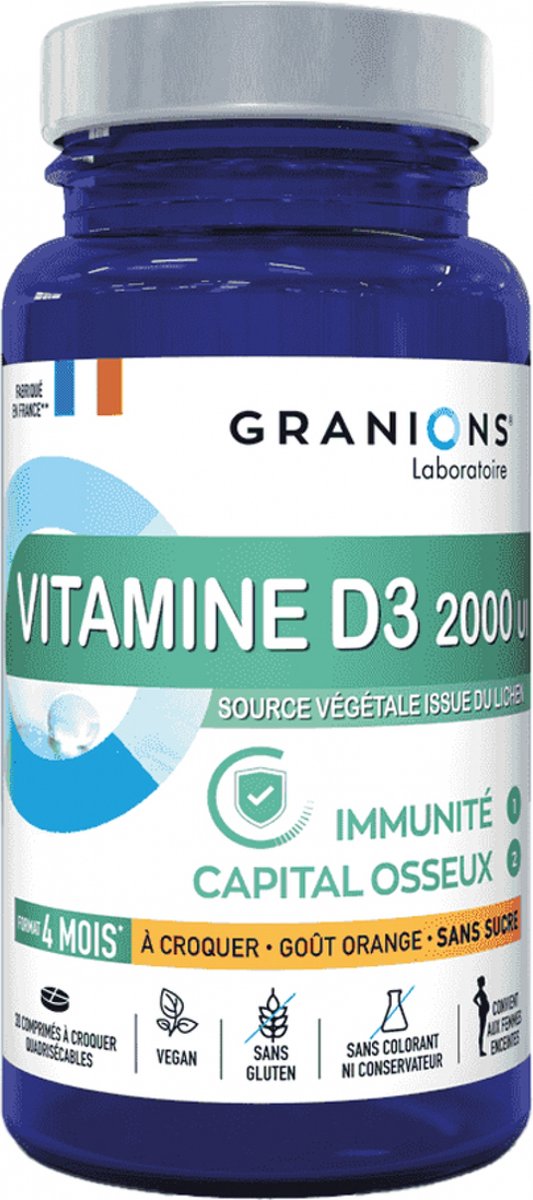 Goedkoopste Granions Vitamine D3 2000 IU 30 Kauwtabletten
