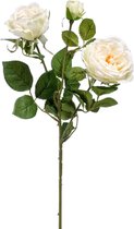 Emerald - Kunstbloem Roos wit 58cm - Kunstplanten voor binnen