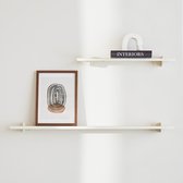 Indusigns wandplank staal - Oesterwit - 60x14 cm - Industrieel & modern design