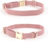RICHRUFF - halsband - hond - katoen - donker roze - L