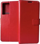 Portemonnee Book Case Hoesje Geschikt voor: Motorola Moto G200 5G rood