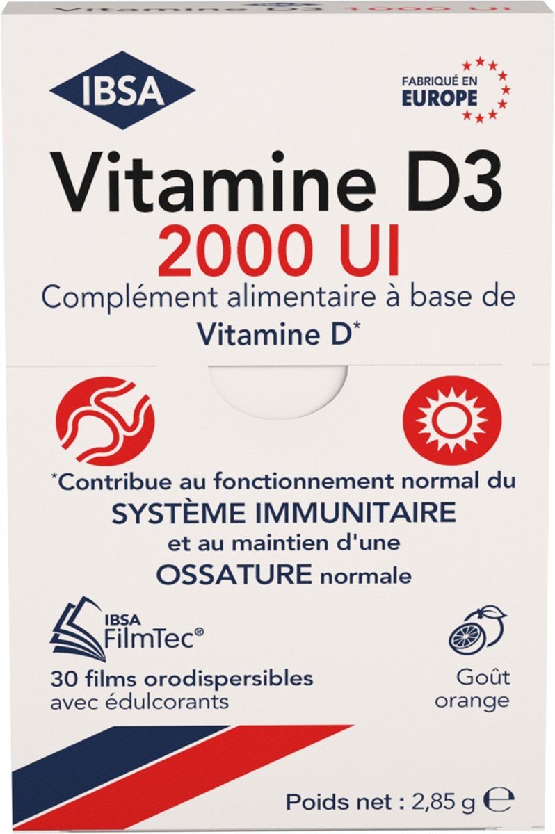 IBSA Vitamine D3 2000 IU 30 Orodispergeerbare Films
