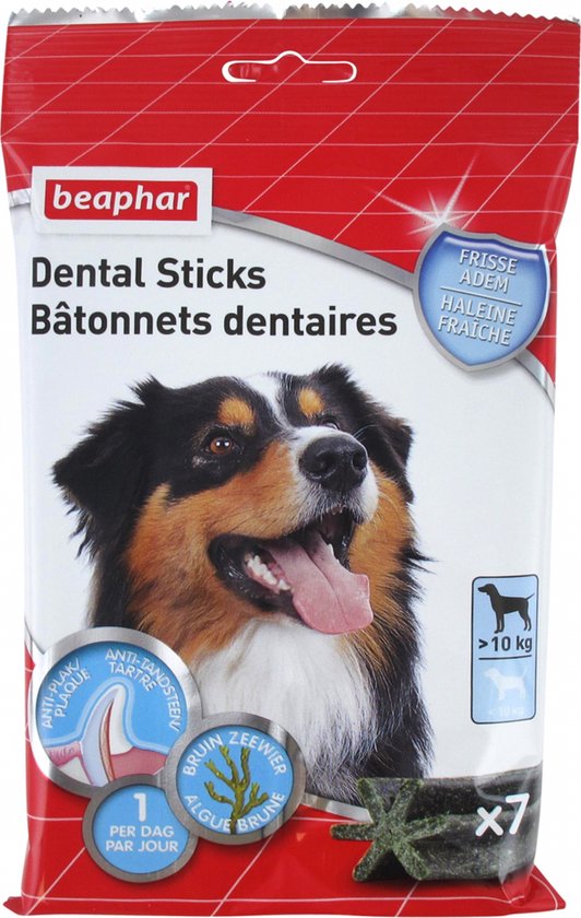 Beaphar bâtonnets dentaires moyen / grand chien - 7 pièces - 182 grammes