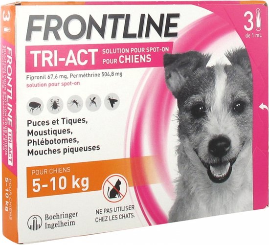 Frontline TRI-ACT Hond 5-10 kg 3 Pipetten