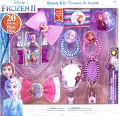 Disney Frozen haar accessoires set 20 stuks voor kinderen vanaf 3 jaar - set bestaat uit 13 Haarbanden, 3 Haarstrikken, 1 Light Up Hair Extension, 1 Hoofdband, 1 Spiegel, 1 Haarborstel - creatief denken, leuk voor verjaardag, make-overs, logeerpartij