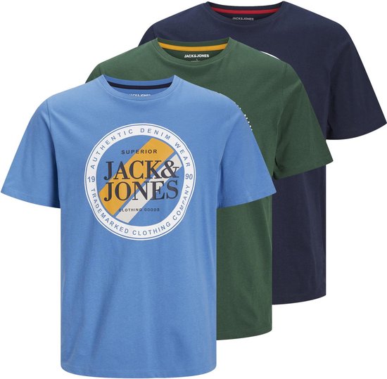 T-shirt Homme JACK&JONES JJLOOF TEE SS CREW NECK 3PK MP - Taille XL