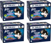 Felix Every Day Fête Mix Sélection en gelée Nourriture Nourriture pour chat 4 (paquet de 24)
