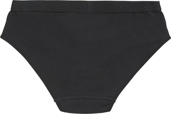 Zwarte hipster met brede elastische tailleband met merklogo.