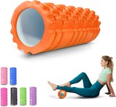 Mobiclinic® FitRoller - Foam Roller - Schuimroller en EVA-schuim - 14x33 cm - Pilates - Yoga - Rekoefeningen - Draagbaar - Multifunctioneel gebruik - Voor het hele lichaam - 3 Intensiteitsniveaus - Oranje