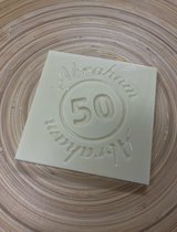 Abram chocolade 50 jaar | Abraham chocola | cadeau verjaardag | Smaak Wit