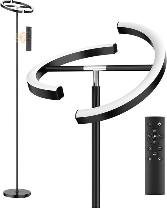 OUTON Statief vloerlamp met 3 planken, vloerlamp voor de