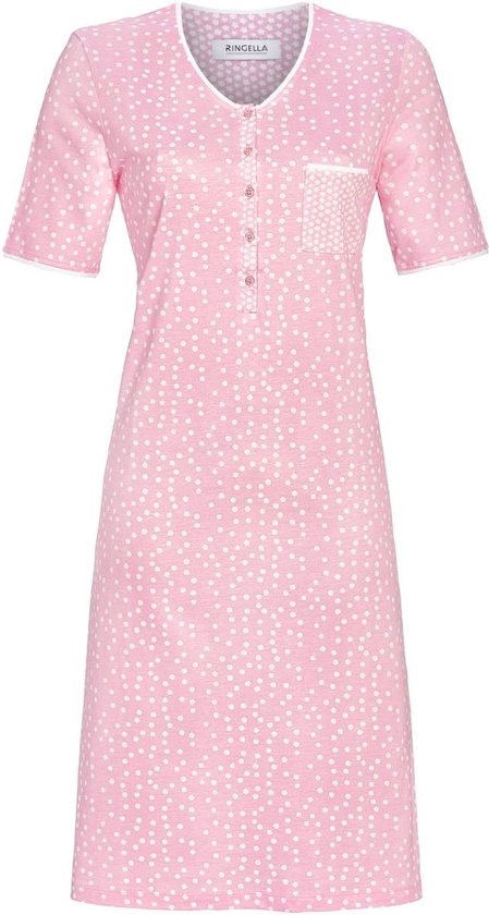 Chemise de nuit rose à pois - Rose - Taille - 38