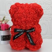 Ourson de rose 25 cm| Ours rose | Rose Teddy | Amour |Fête des mères | Anniversaire | Cadeau de Saint Valentin