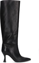 Sacha - Femme - Boots hautes en cuir noir à talon cheminée - Taille 41