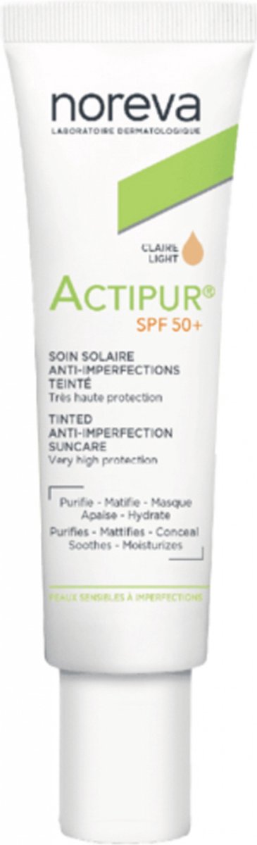 Noreva Actipur Anti-Imperfection Sun Care SPF50+ Lichte Tint 30 ml