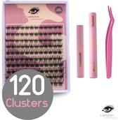 DIY wimpers starterkit - Volume wimpers - 120 Clusters - DIY lashes - Amber Do it Yourself Wimper Collectie - DIY Wimperextensions - Lashlution