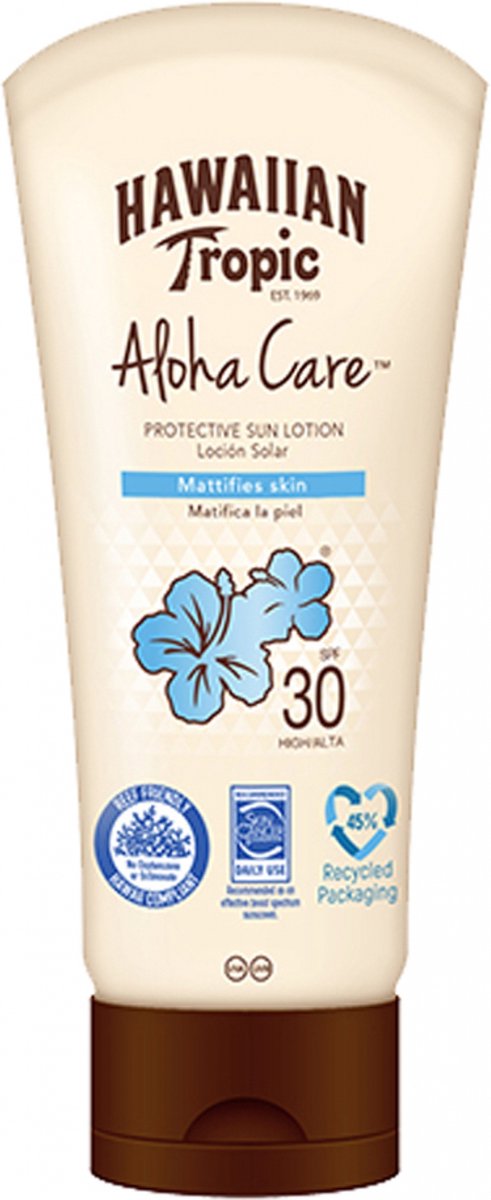 Zonnebrandlotion Hawaiian Tropic Aloha Care SPF 30 Matte afwerking (180 ml)