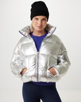 Nylon Padded Jacket Dames - Zilver - Maat M