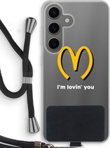 Case Company® - Coque Samsung Galaxy S24 avec cordon - Je t'aime - Coque de téléphone avec cordon Zwart - Protection sur tous les côtés et sur le bord de l'écran