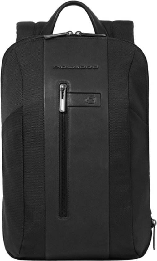 Piquadro Sac pour ordinateur portable / Sac de travail / Porte-documents - 15,6 pouces - Cuir - Lettre - Zwart