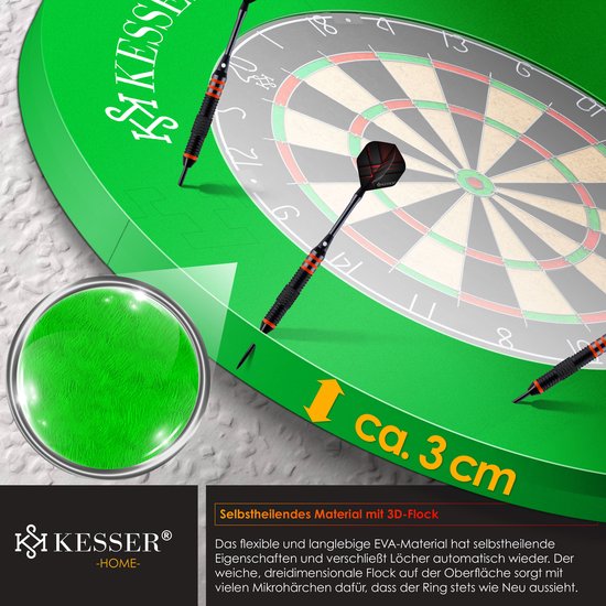 KESSER® Dartbord Surround Groen - Dart Surroundring - Darts Surround Ring bescherming van KESSER® — afbeelding 3