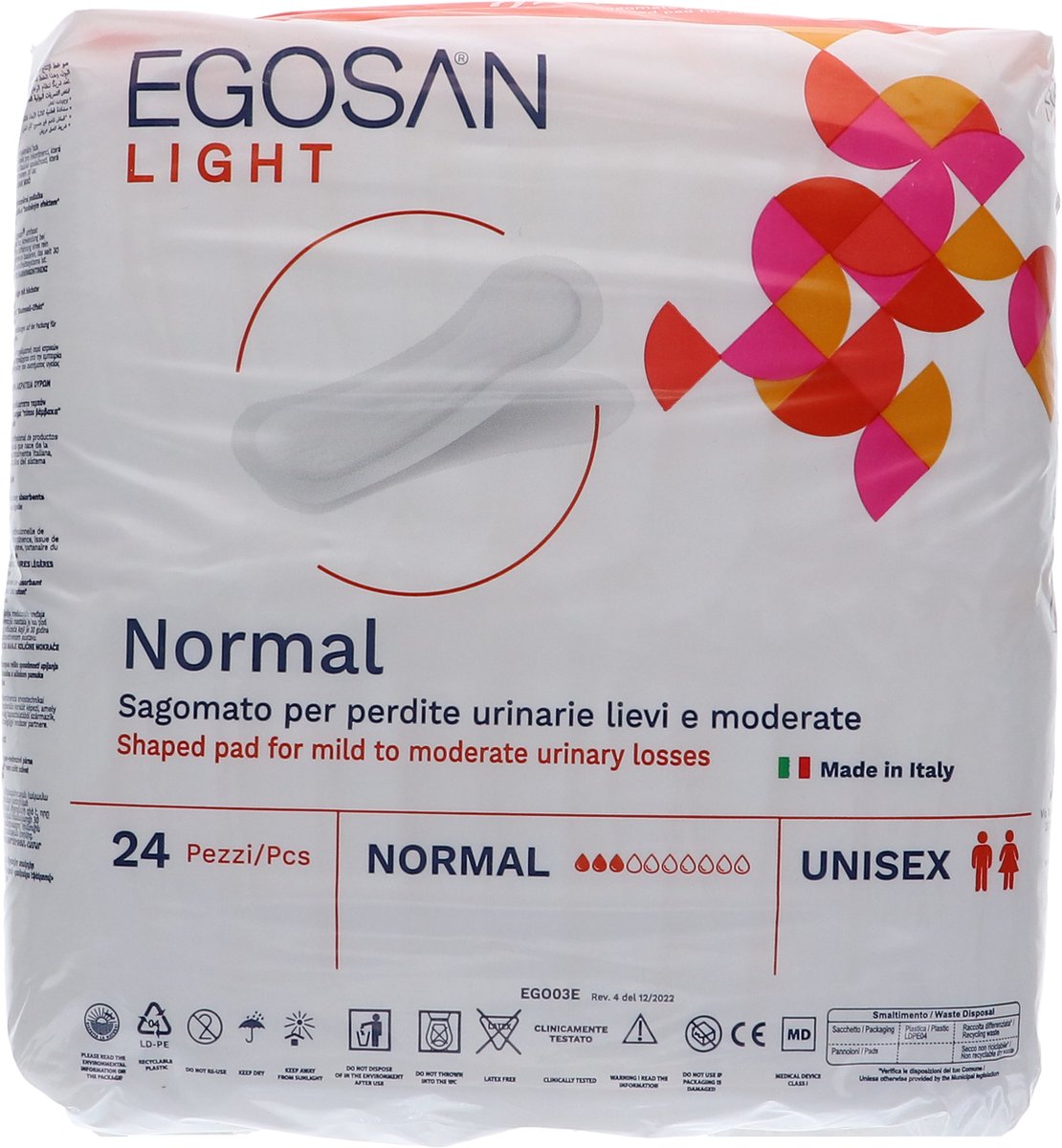 Goedkoopste Voordeelverpakking 2 X EGOSAN Light Normal, 24 stuks