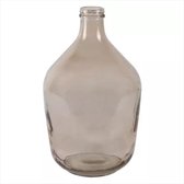 Vase bouteille de Luxe - marron clair transparent - 36 x 25 cm - verre épais de qualité