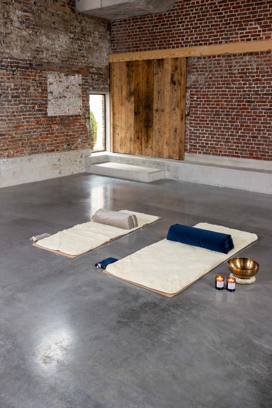 Pierre Sports XL Wool Yoga Mat Cover - Merinowol & Katoen - 196x80cm - Yoga en Meditatie - Wasbaar van Pierre Sports — afbeelding 2