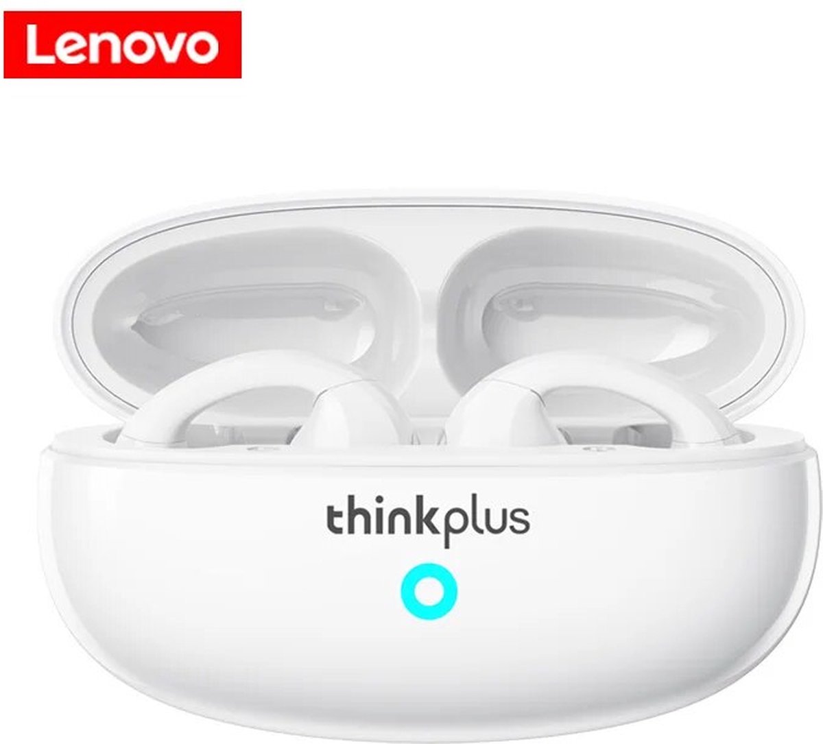 Lenovo - XT83 II - Bluetooth 5.3 - Draadloze oordopjes - Ergonomisch - Noise-cancelling - Waterbestendig - Sport - Gamen - Reizen - Wit