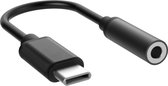 USB-C (m) naar 3.5mm Stereo Jack (v) Adapterkabel voor iPhone 15 - 0,1 meter - Zwart