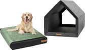 Rexproduct Medisch Dog House - Niches pour chiens d'intérieur - Coussin Medisch pour chien inclus - Niches pour la maison - Niche pour chien - Lit pour chien fabriqué à partir de bouteilles PET recyclées - PETHome Dark Grey Green