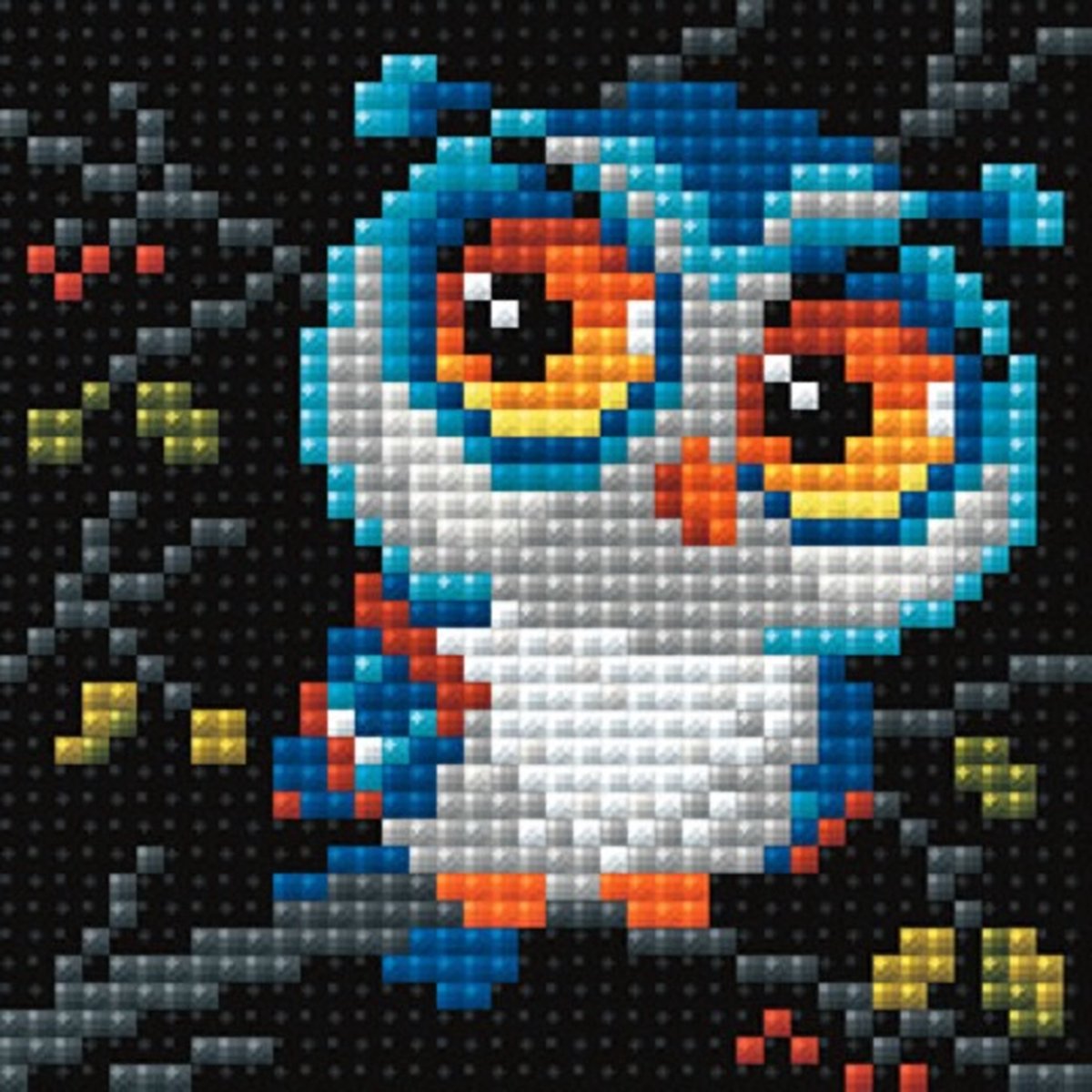 Diamond Painting UILTJE - Riolis - 10 x 10 cm - vierkante steentjes