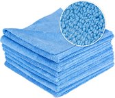 Koreaanse Microvezel doeken microfiber REGULAR 320 gsm polijstdoeken wax car detailing 40X40cm (10 stuks) - ongeëvenaarde kwaliteit, blue