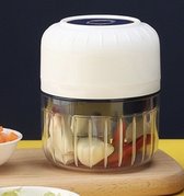 ZYLARO - Presse-ail - électrique Presse-ail - robot culinaire - Passe au lave-vaisselle - 250 ml - Wit