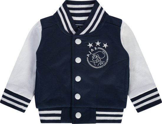 Ajax-baby baseball jacket navy/wit