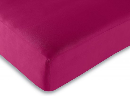 Univers Décor - Hoeslaken - Fushia - 140 x 190 cm / 100% katoen / 57 thread count