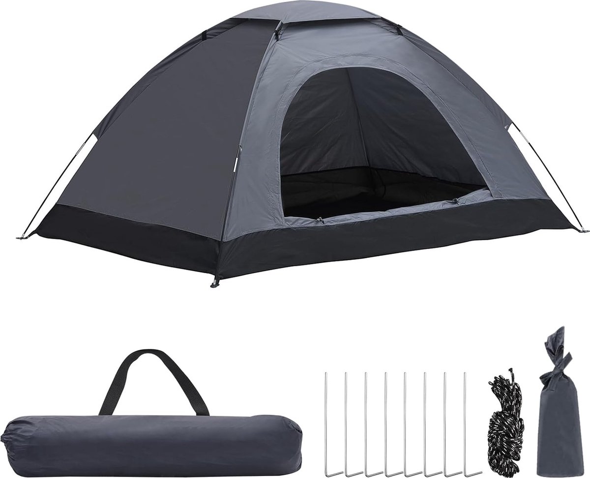 1-2 Man Dome Camping Tent, Waterdicht, Winddicht, Anti-UV Tent, Gemakkelijk Op te zetten Strandtent, Tent met Draagtas voor Familie Buiten, Draagbare Tent voor Reizen