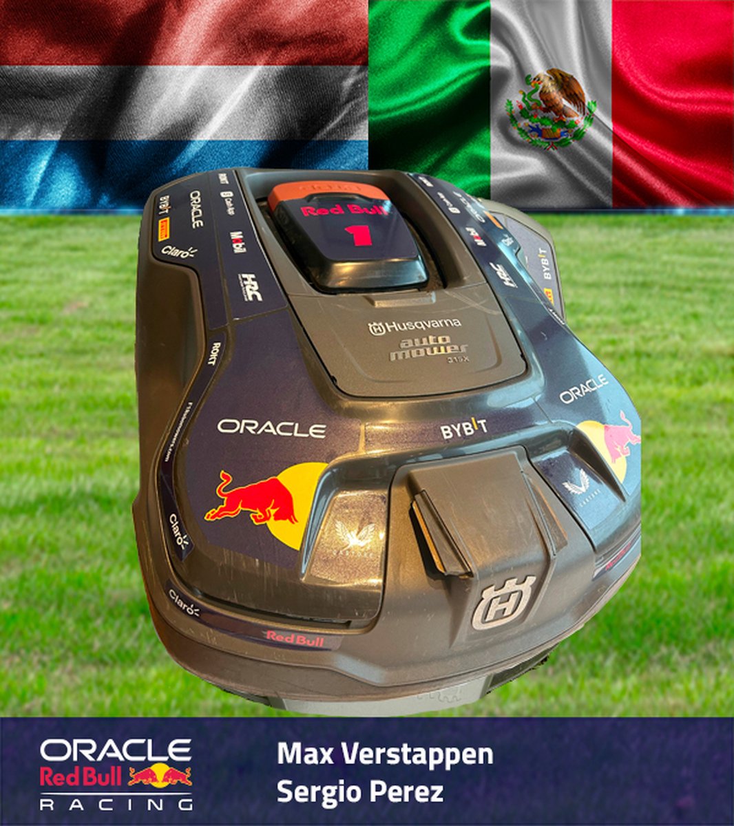 Husqvarna Automower stickers Red Bull Racing Max Verstappen Automower 315x bol