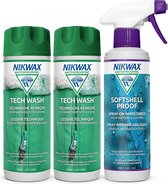 Nikwax "Value Pack" - 2x Tech Wash 300ml & 1x Softshell Proof Spray-on 300ml - Pack de 3