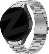 Bandz titanium schakel band geschikt voor Galaxy Watch 6 / 6 Classic / 5 40mm & 44mm / 5 Pro / 4 & Watch 4 Classic - Hoogwaardig titanium materiaal - Gemakkelijk in te korten met de meegeleverde toolkit - zilver titanium bandje
