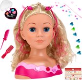 Klein Toys Princess Carolie make-up- en kappershoofd 'Emma' - incl. bijpassende accessoires - multicolor