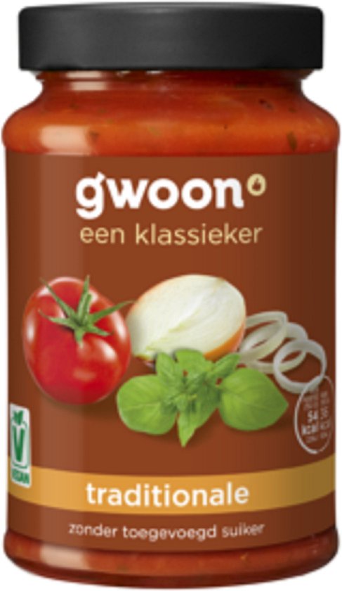 Gwoon - Pastasaus Tradizionale - 490g - Tray 6 fles - Voordeelverpakking