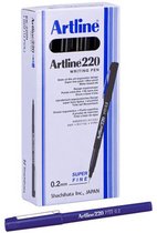 ARTLINE 220 Stift - Doos van 12 stuks - 0,2mm Lijndikte - Blauw