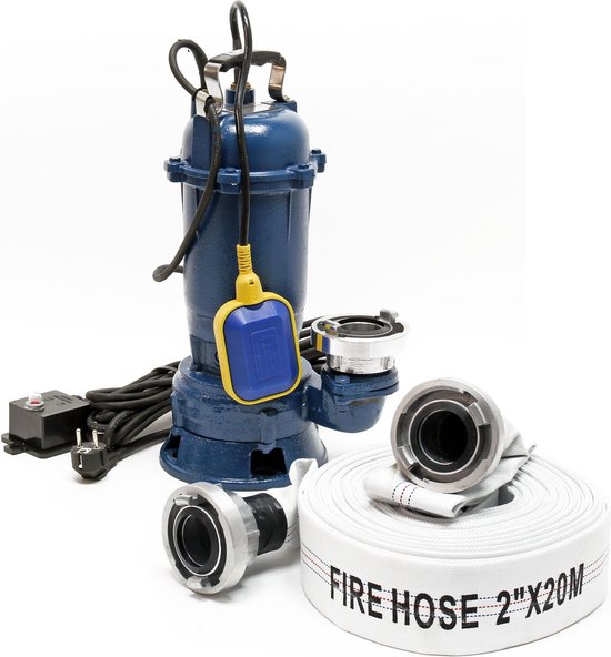 Professionele Dompelpomp 22 800 L h Inclusief 20 Meter Platte 